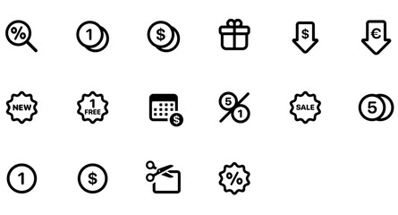 Set of Price & Sale icons