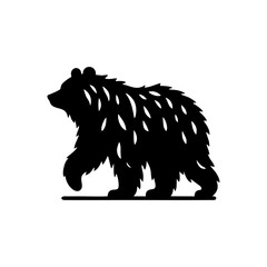Fototapeta premium black and white bear vector. bear logo design template