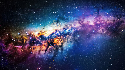Naklejka premium Colorful Milky Way of the Space