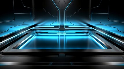 Modern dark blue overlapping dimension line bar design, technological background