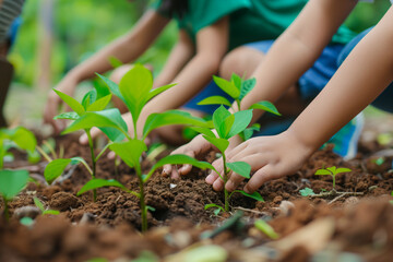 Hands of Hope: Children Planting Seeds of Tomorrow