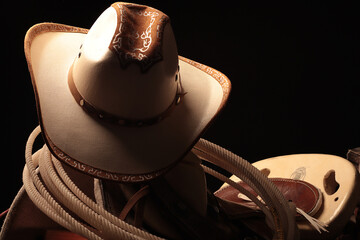 Articulo para caballero sombrero de vaquero - obrazy, fototapety, plakaty
