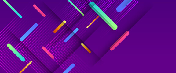 Colorful vector minimalist modern abstract gradient banner with shapes. For website, banners, brochure, posters, flyer, card, and cover