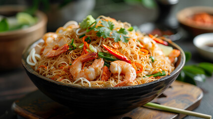 stir fried noodles with shrimp