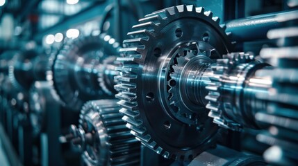 Fototapeta premium Industrial machinery gear teeth