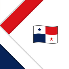 Panama Flag Abstract Background Design Template. Panama Independence Day Banner Social Media Post. Panama Illustration