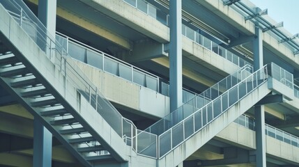 A shot of the multiple emergency exits located at different points around the stadium ensuring quick access for all spectators.