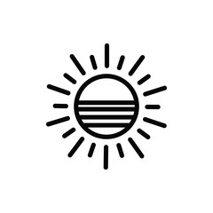 Sun icon design template illustration isolated