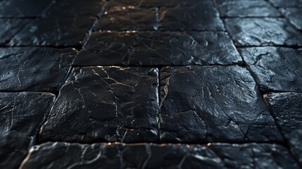 Empty black concrete stone surface texture background