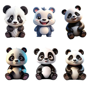 set of panda