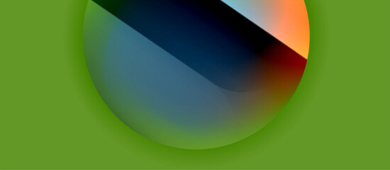 Obraz premium Glossy metal glowing circles geometric background. Minimal abstract composition. Vector illustration For Wallpaper, Banner, Background, Card, Book Illustration, landing page