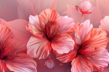 pink and white flowers