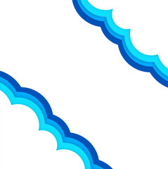 Cute Cloud Frame Abstract, Paper Cut Illustration