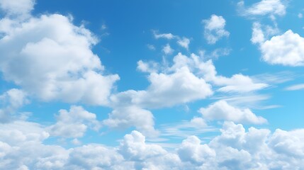 Naklejka na ściany i meble Photo white cloud on blue sky Pro Photo 