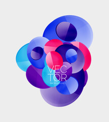 Geometric circles background. Creative minimal composition