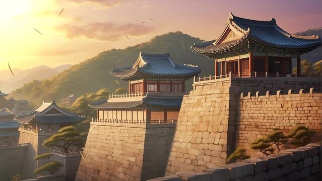 great wall in china video loop 4k