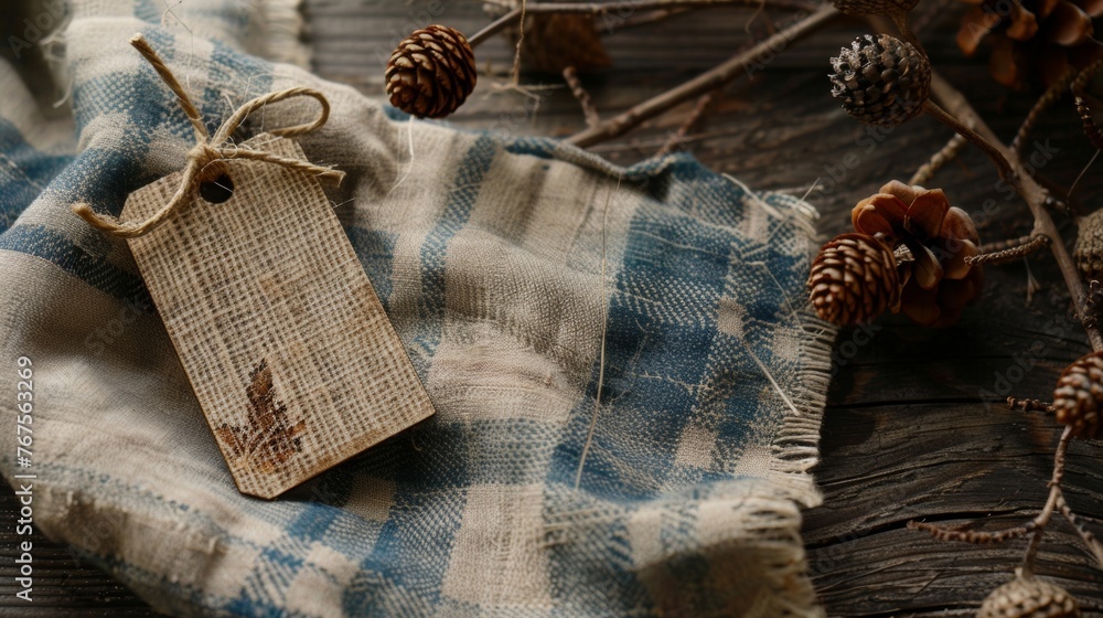 Poster this tag design is perfect for adding a rustic and handmade touch to your clothing or accessory item