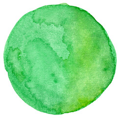 Green Watercolor circle texture. Watercolour circle elements for design, Poster, Brochure, Printing, Advertisement, etc.