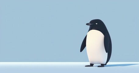 Single Penguin Character Standing
