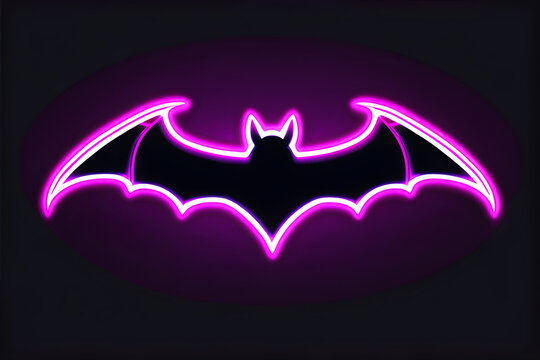Pink Neon Bat: A Playful Twist on a Classic Icon(Generative AI)