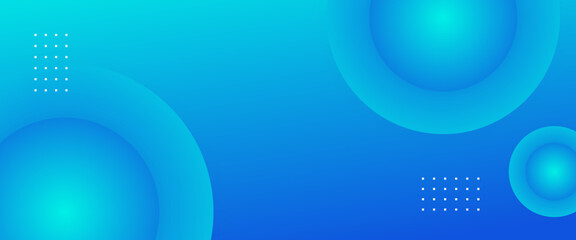 Blue vector abstract banner with simple geometric shapes. For cover design, book design, poster, cd cover, flyer, website backgrounds or advertising