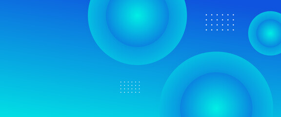 Blue vector minimalist modern abstract banner with shapes. For website, banners, brochure, posters, flyer, card, and cover