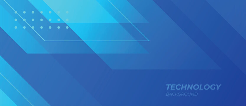 Abstract blue background with technology futuristic banner