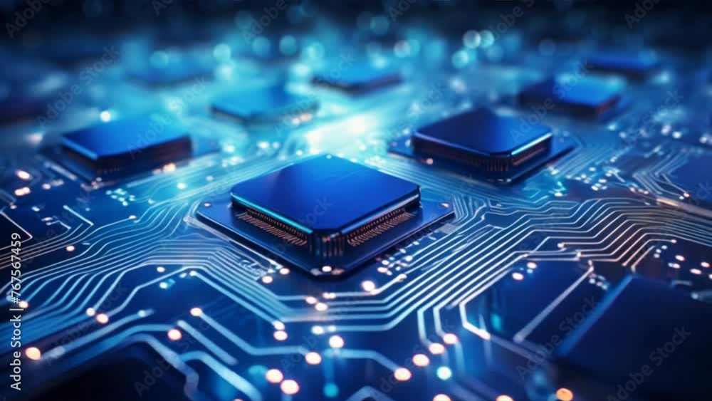 Poster microprocessor system, cyber technology,digital background