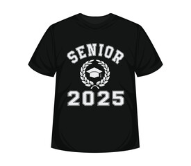 Class of 2025 Lettering  for greeting Text for graduation T shirt design
