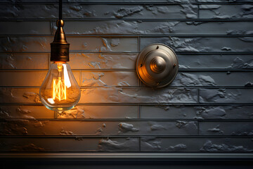 home decorative lamp on the wall. electric lamp. home interior and equipment. lighting in the house