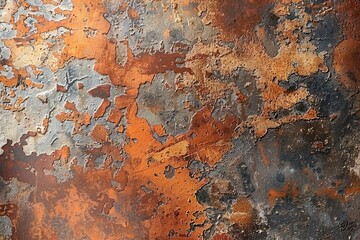 Rusty orange brown metal Corten steel stone grunge. Generative Ai