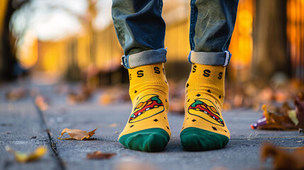 a colorful design of socks