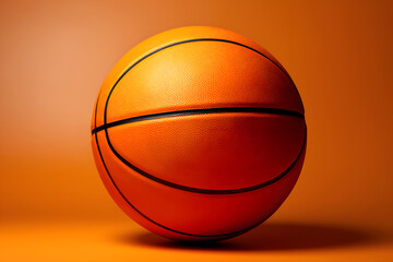basketball ball on an orange background. sports equipment