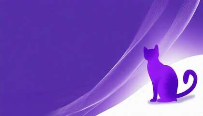 cat with purple background