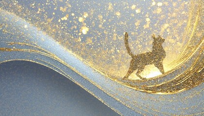 a white simple abstract background with a cat in the light bottom corner