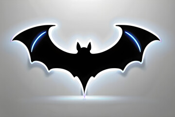 Neon Bat Icon: A Modern Twist on Traditional Imagery(Generative AI)