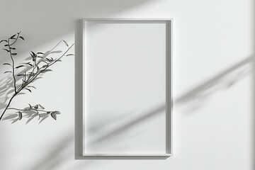 White Wall With Mirror and Plant