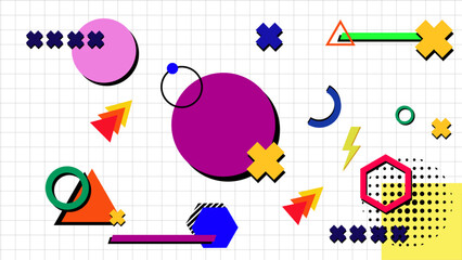 vector memphis abstract background