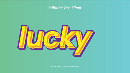 lucky text effect retro