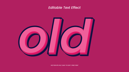 old text effect retro