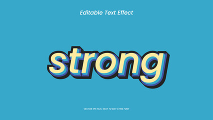 strong text effect retro