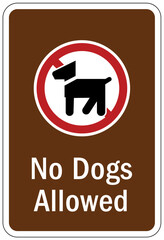 No pet allowed warning sign no dogs allowed