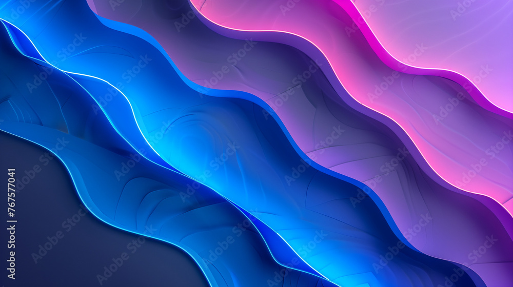 Poster macro photo. abstract minimalistic background - paper art. waves, paper cut. single frame from sheet
