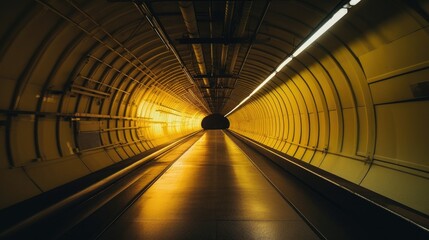Yellow tunnel background