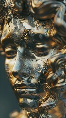 Captivating Metallic Artifacts:A Cinematic of Shimmering Textures and