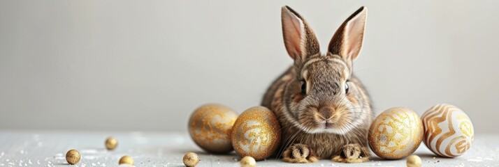 Holiday animal celebration and happy Easter concept. Generative Ai