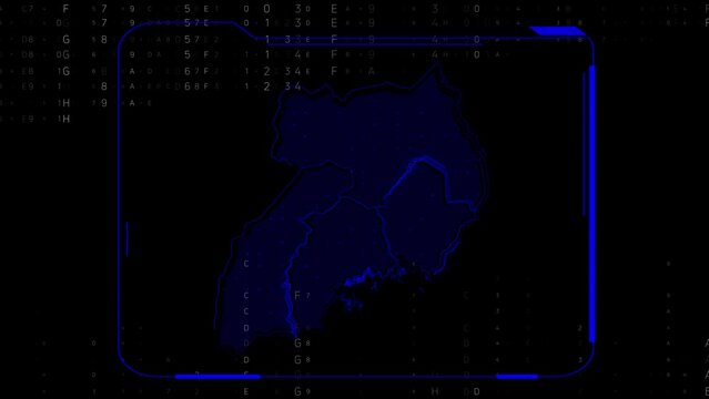 digital Uganda map