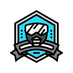 team paintball badge game color icon vector. team paintball badge game sign. isolated symbol illustration