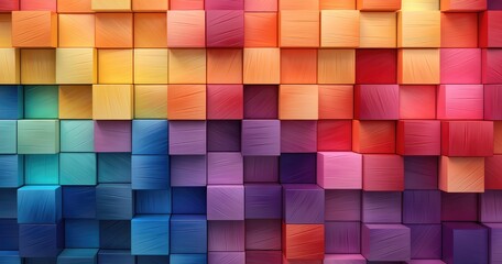 colorful geometric blocks mosaic background