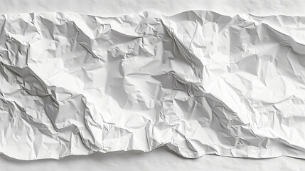 A white paper with a crumpled edge